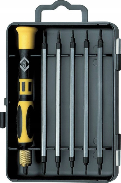 Set kaçavidash të holla C.K Precision, Slotted Phillips Torx, për punë profesionale