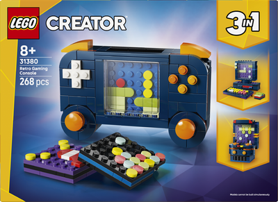 Set LEGO Retro Game Console 31380, kreativ ndërtimi, shumëngjyrësh