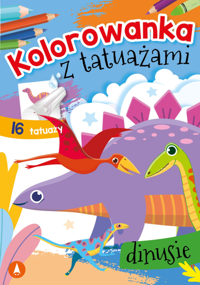 Libër ngjyrosjeje me tatoo Little Dinos, për fëmijë, shumëngjyrësh