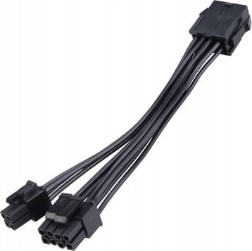 Kabllo adapter i brendshëm energjie Akasa AK-CBPW22-15, 8-pin ATX në 8+4 pin ATX, 0.15m, i zi