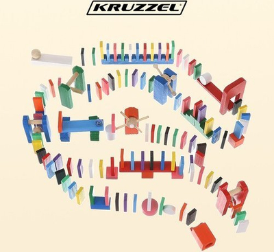 Lесни домино дрвена игра KRUZZEL, 407 парчиња, многуобојна