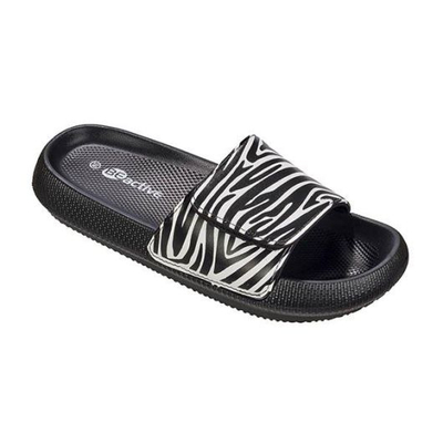 Shlepa për femra Zebra Vibes, EVA, rrip i rregullueshëm, bardh e zi