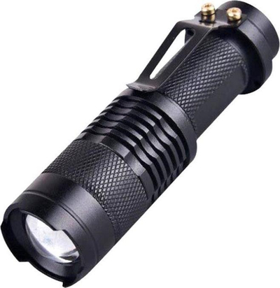 Elektrik dore taktikal ZD75A, LED UV 395nm, me ZOOM, ngjyrë e zezë