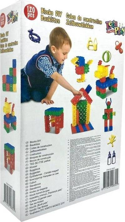 Set blloqesh ndërtimi Lets Play Set 4, 138 pjesë, për kalamaj, shumëngjyrësh