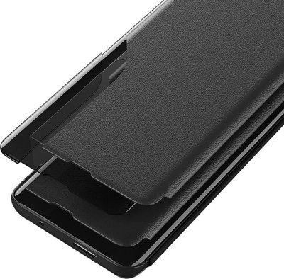 Футрола за телефон Clear View за Poco M4 Pro 5G, еко кожа, со држач, сина