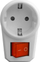 Adapter prizë Orno OR-193, Schuko 16A 250V, me çelës, i bardhë