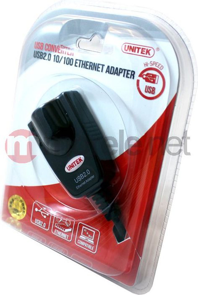 Adapter USB në Ethernet Unitek Y-1463, 10/100 Mbps, USB 2.0, i bardhë