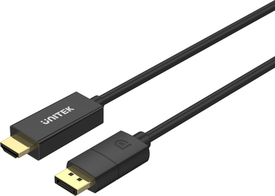 Kabllo Unitek DisplayPort në HDMI V1608A, 1.8m, 4K, e zezë