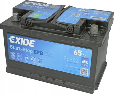 Bateri startimi EXIDE EL652, 65Ah, 12V, gri
