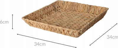 Shportë Home&amp;Styling, katrore, 34x34x6cm, natyrale