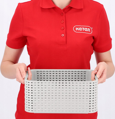 Kuti organizuese Curver Kadax, 6L, plastikë ratan, gri e hapur