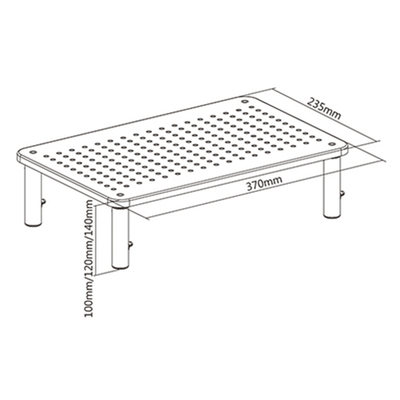 Mbajtëse monitori Gembird MS-TABLE-01, e zezë