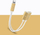 Adapter Lightning Usams US-SJ160, 2x Lightning, për iPhone dhe iPad, ari