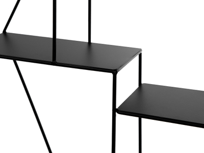 Raft muri TIGARD, metal, 4 kate, i zi