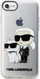Kapak telefoni Karl Lagerfeld KLHCI8HNKCTGT, iPhone SE 2022 SE 2020 8 7, hardcase transparent me shkëlqim