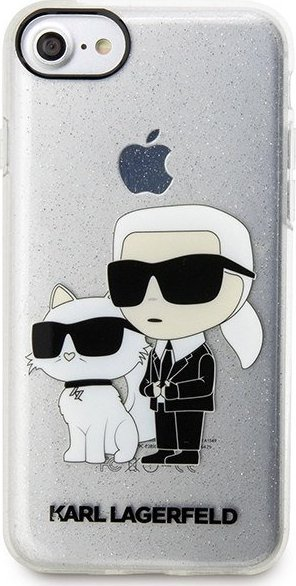 Kapak telefoni Karl Lagerfeld KLHCI8HNKCTGT, iPhone SE 2022 SE 2020 8 7, hardcase transparent me shkëlqim
