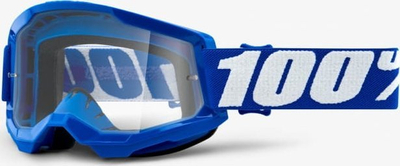 Syze motocross 100% Strata 2 me xham të tejdukshëm, për MTB edhe MX, blu