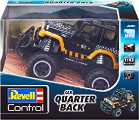 Makinë lodër me pult Revell Control Quarter Back 23492, shkalla 1:43, 40 MHz, e zezë me portokalli