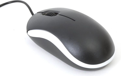 Maus Omega OM-07, me kabllo, USB, i bardhë dhe i zi