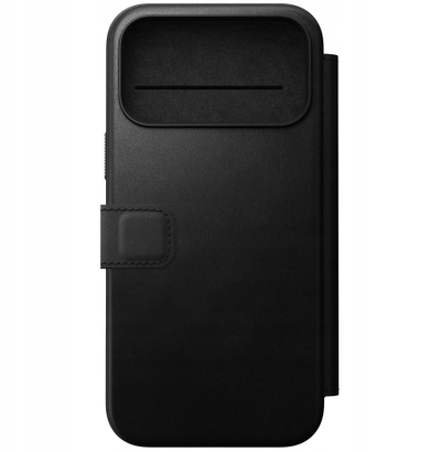 Këllëf lëkure Nomad Modern Leather Folio për iPhone 17 Pro, me portofol, MagSafe, i zi