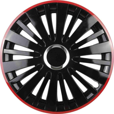 Капак за тркало LEOPLAST FALCON RCP 15, сет 4 парчиња, 15\", црн со црвено