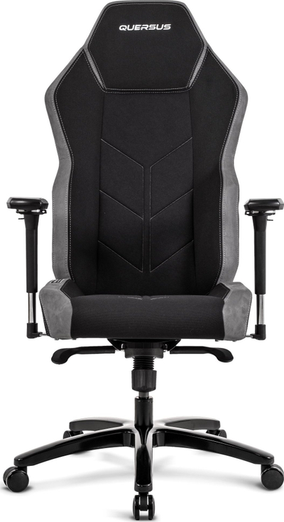 Karrige gaming QUERSUS VAOS.2.1 Titanium Grey, kornizë çeliku, mbushje shkumë Cold-Cure, e zezë gri