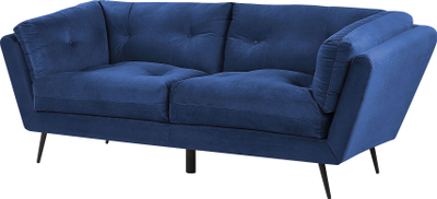 Kauç treshe Beliani Lenvik, velvet, këmbë metalike, blu