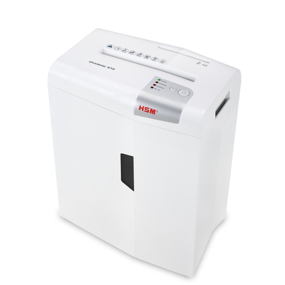 Shredder dokumentesh HSM Shredstar X10 P 4, 160W, prerje tërthore, i bardhë
