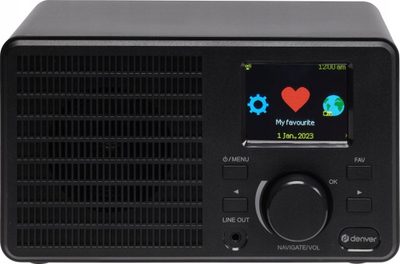 Radio interneti Denver IR-122, Wi-Fi, Bluetooth, e zezë