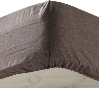 Çarçaf fitted për dyshek, 140 x 190 cm, polycotton, ngjyrë lajthie