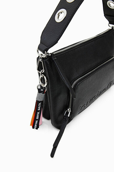 Çantë krahu Desigual Bag-Half Logo 22 Dortmund 22WAXP82 2000, e zezë