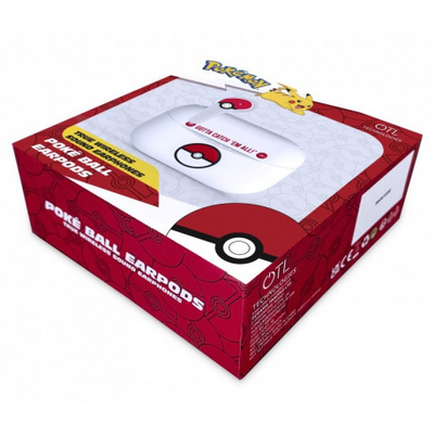 Kufje pa tela OTL Pokemon Pokeball, TWS, Bluetooth 5.0, të bardha