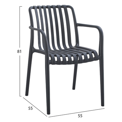 Karrige Tippy prej polipropileni 55x55x81Hcm (HM5940.10), gri