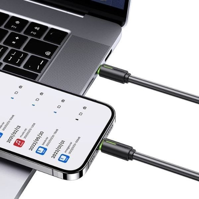 Kabllo USB C në Lightning Usams Yu Series SJ735, 1m, 30W, e zezë