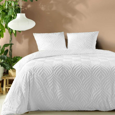 Set krevati Douceur d'Intérieur Heltie White, 240x220 cm, mikrofibër, i bardhë