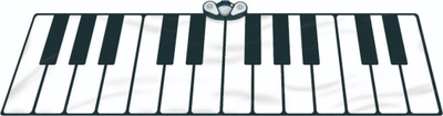 Tapet muzikor për kalamaj Ramiz Super Keyboard, 260 x 74 cm, piano elektronike, bardh e zi