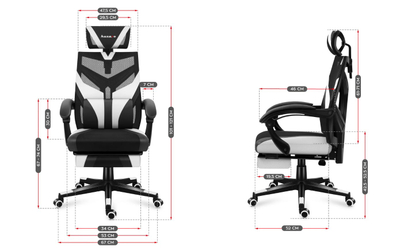 Karrige gaming Huzaro Combat 5.0, ergonomike, 140kg, e bardhë