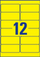 Etiketa ngjitëse Avery Zweckform L6107, Heavy Duty, 63.5 x 29.6 mm, të verdha