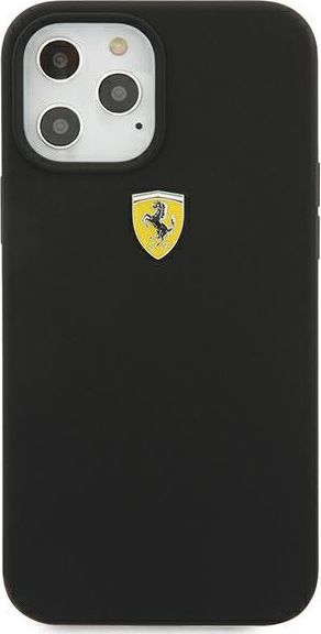 Maskë telefoni Ferrari On Track Silicone FESSIHCP12LBK për iPhone 12 Pro Max 6.7", hardcase, e zezë