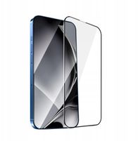 Xham i temperuar Metal Frame për iPhone 13 Pro Max 6.7" 14 Plus 6.7", kornizë metalike, transparent, i zi