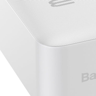 Powerbank me ekran dixhital Baseus Bipow, 30000mAh, 15W, i bardhë