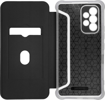 Këllëf portofol Piano Book për Samsung Galaxy A55, me kapak si libër, shkon me karikim wireless, i zi