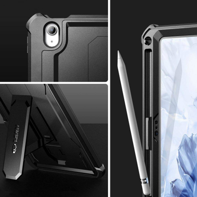 Futrollë tablet Tech-Protect Kevlar Pro për iPad 10.9 2022, me mbrojtje 360°, me stend, e zezë