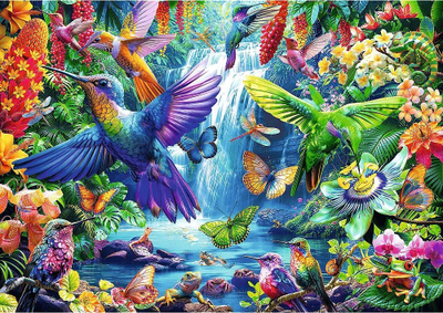 Puzzle Trefl Tropical Hummingbirds, 1000 pjesë, shumëngjyrësh