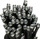 Drita bredhi Springos 100 LED, me bateri, programues, blu
