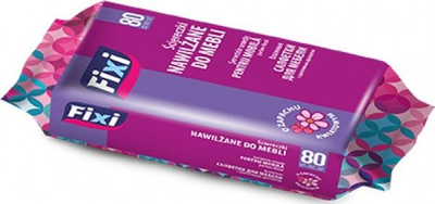 Peceta të lagura për mobilje Fixi Moist Wipes, 80 copë, të bardha