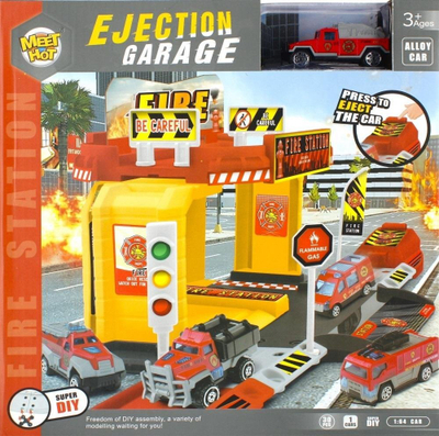Set lojrash parking Fire Brigade Plus, 30 pjesë, shkalla 1:64, shumëngjyrësh