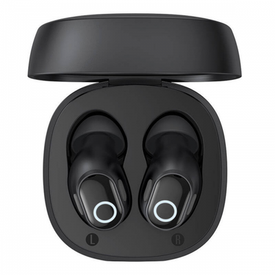 Kufje Bluetooth Baseus WM02 TWS, me kuti karikimi, pa tela, të zeza