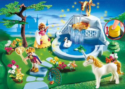 Lodër set Playmobil Princess 4137, Super Set Dream Garden, me shatërvan me ujë