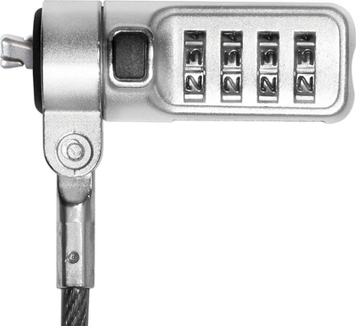Kabllo sigurie LogiLink NBS010, Noble Wedge Lock, me çelës, argjendtë